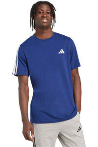 adidas camiseta manga corta hombre MEN 3-STRIPES AZUL vista detalle