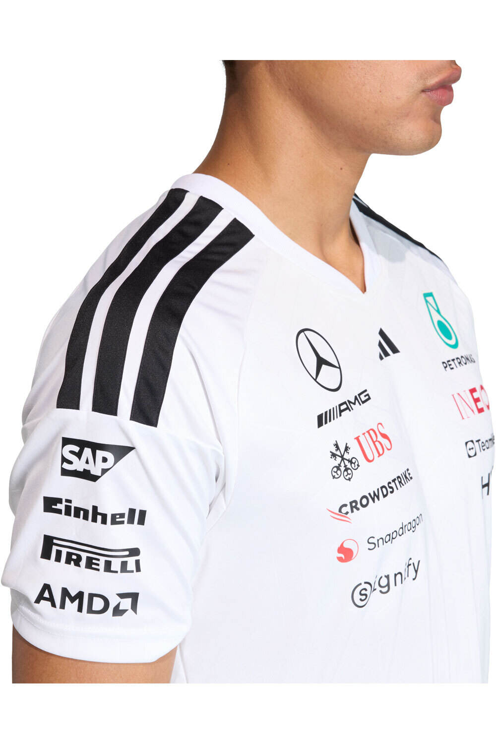 adidas camiseta manga corta hombre MERCEDES - AMG PETRONAS FORMULA 1 TEAM DRIVER BLANCO 03