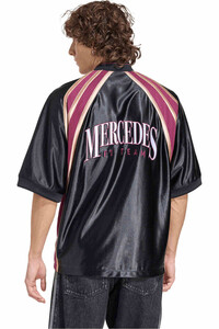 adidas camiseta manga corta hombre MERCEDES - AMG PETRONAS FORMULA ONE TEAM LAS VEGAS BASEBALL ROSA vista trasera