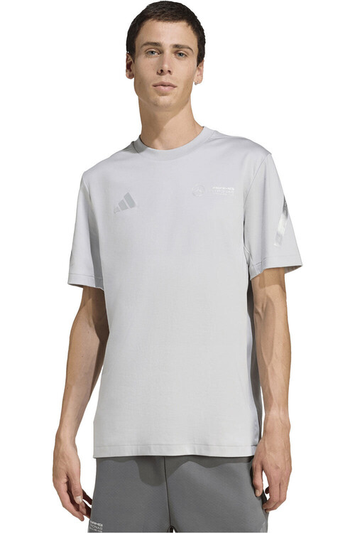 adidas camiseta manga corta hombre MERCEDES - AMG PETRONAS FORMULA ONE TEAM SILVER ARROWS GRIS