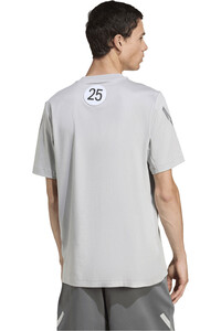 adidas camiseta manga corta hombre MERCEDES - AMG PETRONAS FORMULA ONE TEAM SILVER ARROWS GRIS vista trasera