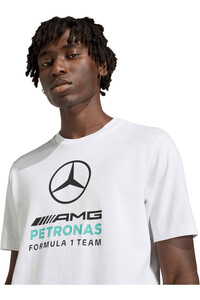 adidas camiseta manga corta hombre MERCEDES-AMG PETRONAS F1 DNA BLANCO vista detalle
