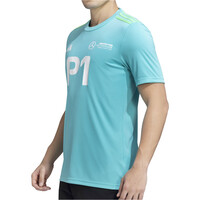adidas camiseta manga corta hombre MERCEDES-AMG PETRONAS F1 TEAM WINNER AZUL vista detalle