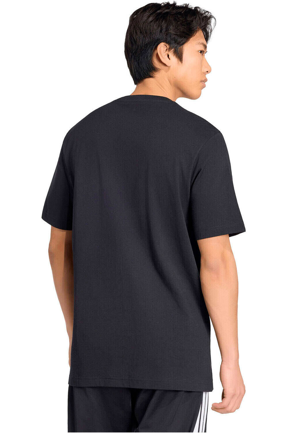 adidas camiseta manga corta hombre MULTI LINEAR NEGRO vista trasera