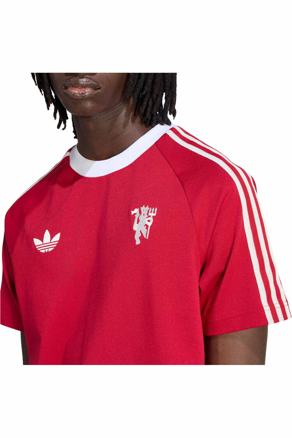 adidas camiseta manga corta hombre ORIGINALS MANCHESTER UNITED ROJO vista detalle