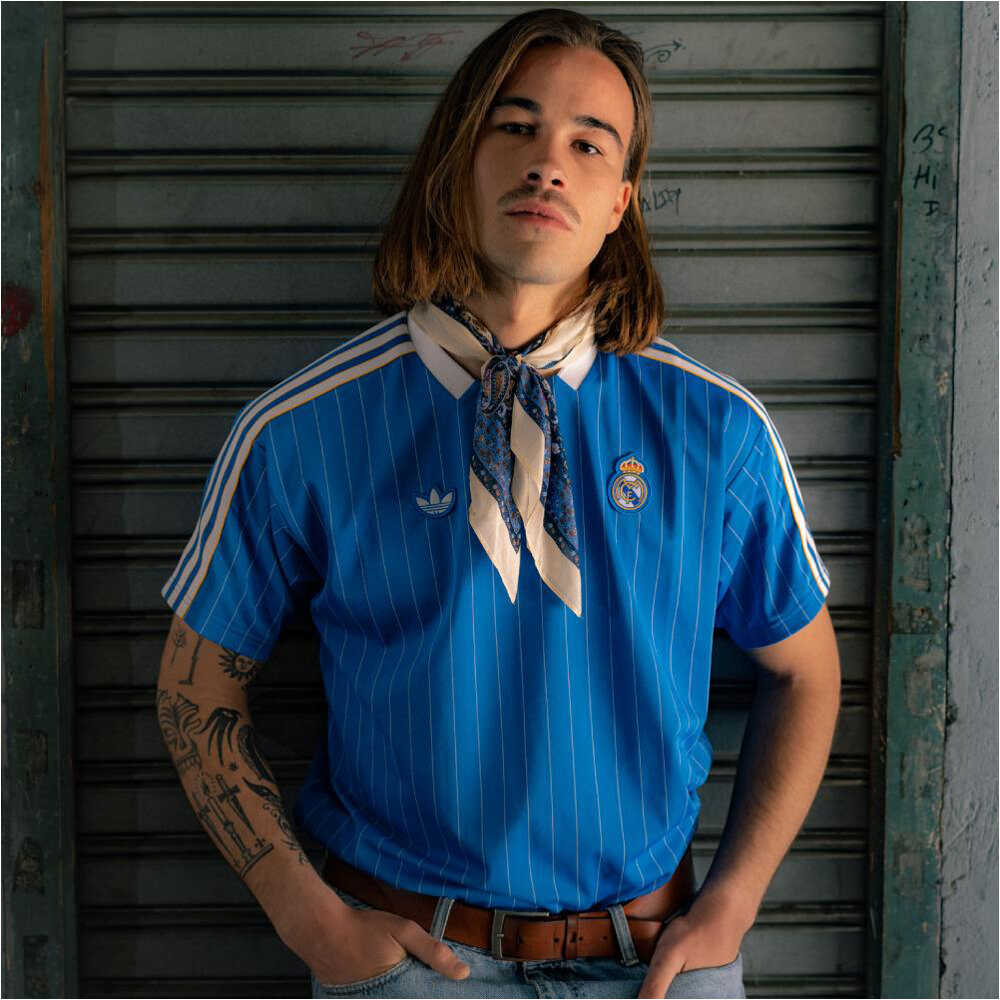 adidas camiseta manga corta hombre ORIGINALS REAL MADRID TERRACE ICON AZUL 06