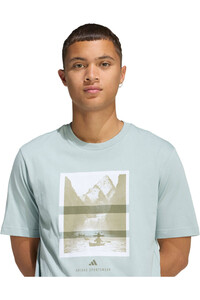 adidas camiseta manga corta hombre OUTDOOR KAYAKING GRAPHIC AZUL vista detalle