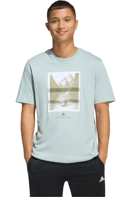 adidas camiseta manga corta hombre OUTDOOR KAYAKING GRAPHIC AZUL