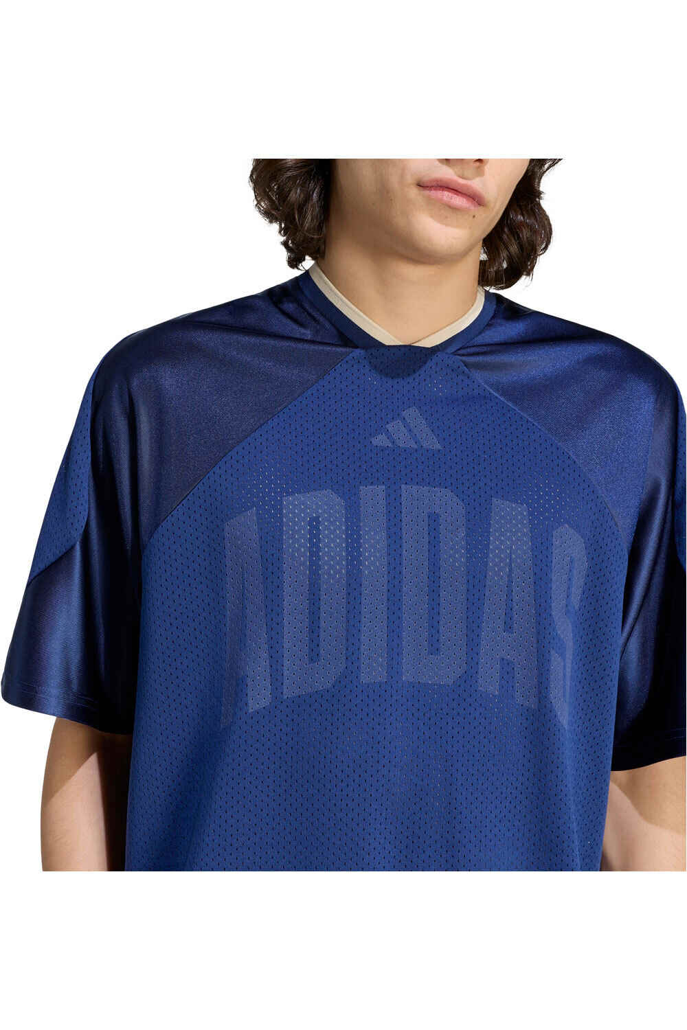adidas camiseta manga corta hombre STADIUM AZUL vista detalle