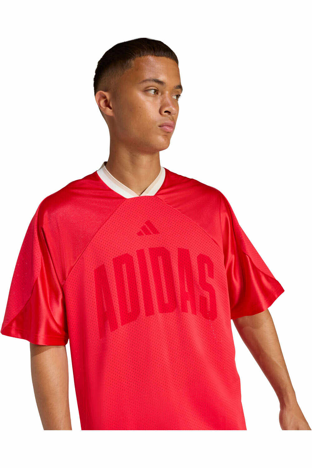 adidas camiseta manga corta hombre STADIUM GRAPHIC MESH ROSA vista detalle