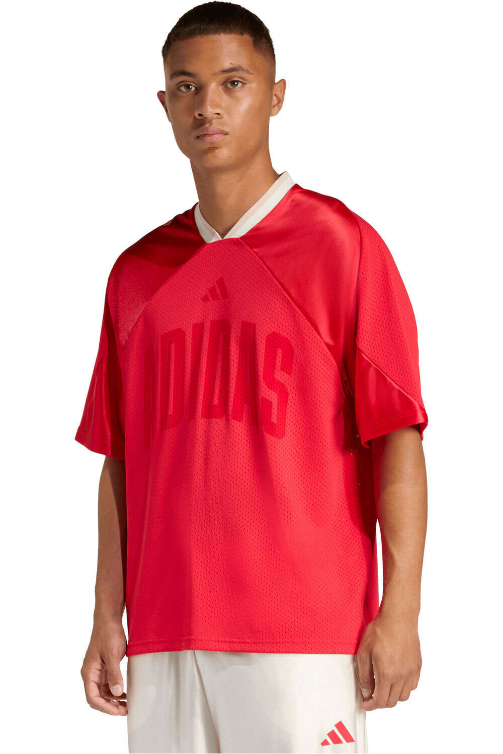 adidas camiseta manga corta hombre STADIUM GRAPHIC MESH ROSA vista frontal