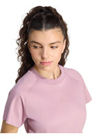 adidas camiseta manga corta mujer CAMISETA SOFT LUX ROSA vista detalle