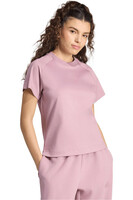 adidas camiseta manga corta mujer CAMISETA SOFT LUX ROSA vista frontal