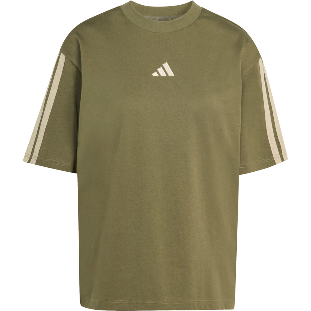 adidas camiseta manga corta mujer ESSENTIALS 3-STRIPES VERDE 04