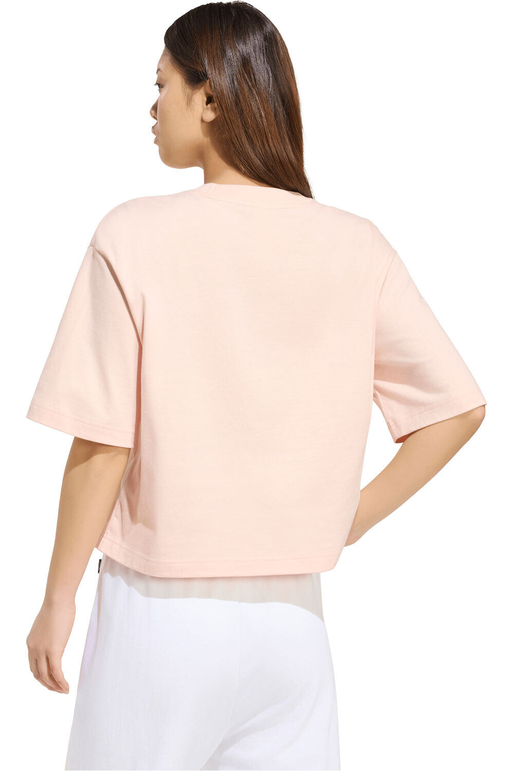 adidas camiseta manga corta mujer ESSENTIALS BIG LOGO ROSA vista trasera