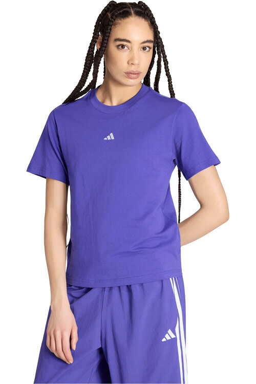 adidas camiseta manga corta mujer ESSENTIALS SMALL LOGO MORADO