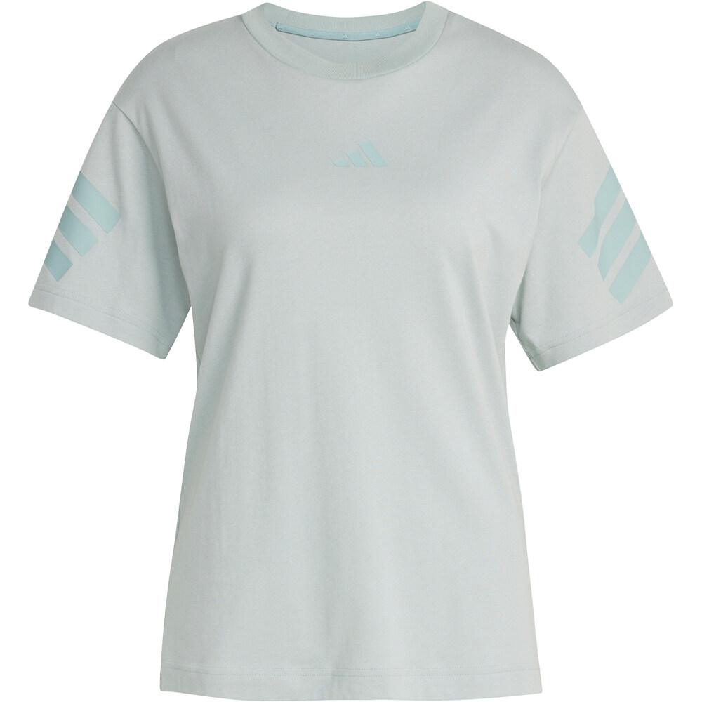 adidas camiseta manga corta mujer FUTURE ICONS 3 STRIPES AZUL 04