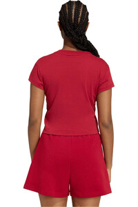 adidas camiseta manga corta mujer FUTURE ICONS SMALL LOGO AZUL vista trasera