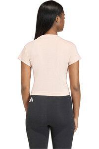 adidas camiseta manga corta mujer FUTURE ICONS SMALL LOGO ROSA vista trasera