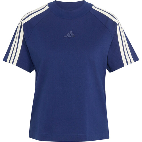 adidas camiseta manga corta mujer KIT 3STRIPES AZUL