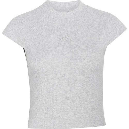 adidas camiseta manga corta mujer KIT SMALL LOGO GRIS