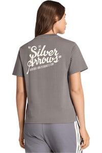 adidas camiseta manga corta mujer MERCEDES-AMG PETRONAS F1 SILVER ARROW GRIS vista trasera