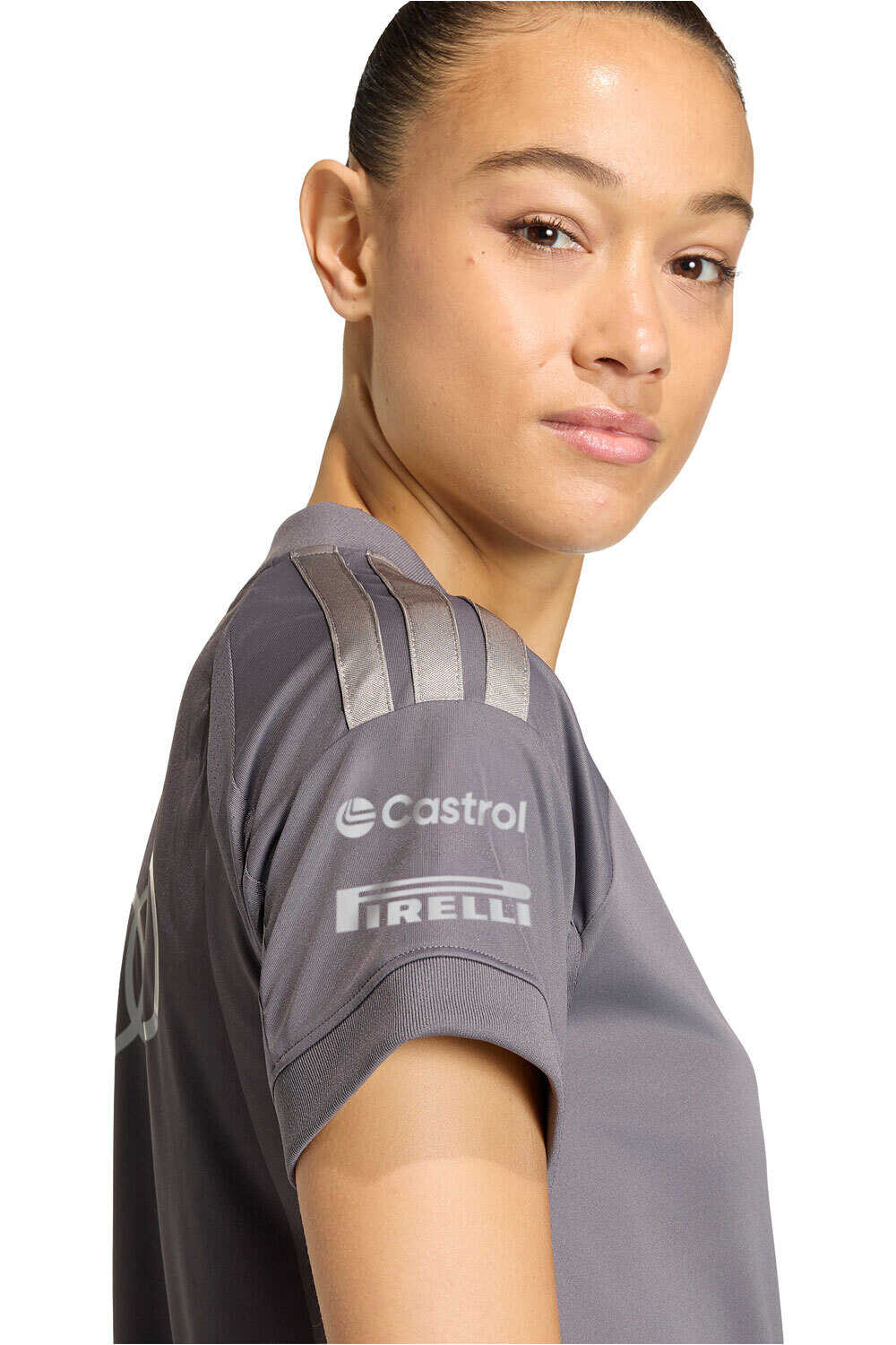 adidas camiseta manga corta mujer PILOTO AUDI F1 TEAM GRIS 03