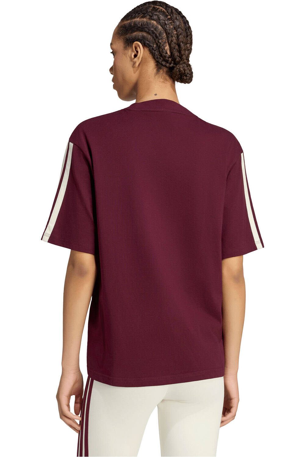 adidas camiseta manga corta mujer W 3S SJ BF T ROJO vista trasera