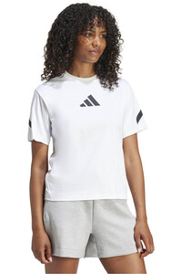 adidas camiseta manga corta mujer Z.N.E. BLANCO vista detalle