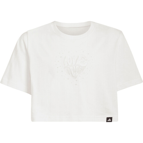 adidas camiseta manga corta niña EVERYDAY GLAMPED GRAPHIC BLANCO