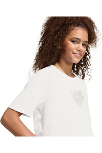 adidas camiseta manga corta niña EVERYDAY GLAMPED GRAPHIC BLANCO vista detalle