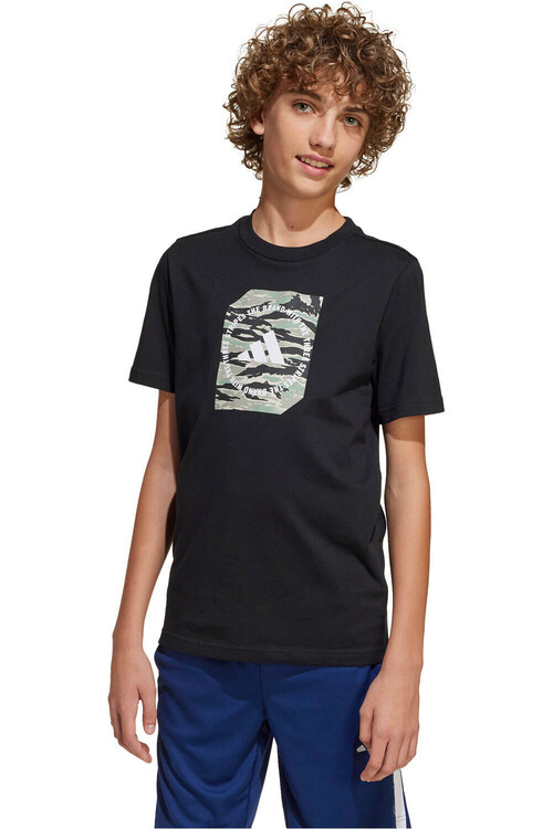 adidas camiseta manga corta niño CAMO BOX NEGRO