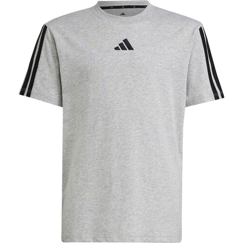 adidas camiseta manga corta niño ESSENTIALS 3 STRIPES GRIS
