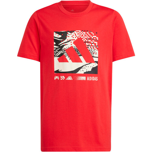 adidas camiseta manga corta niño ESSENTIALS CAMO ROJO
