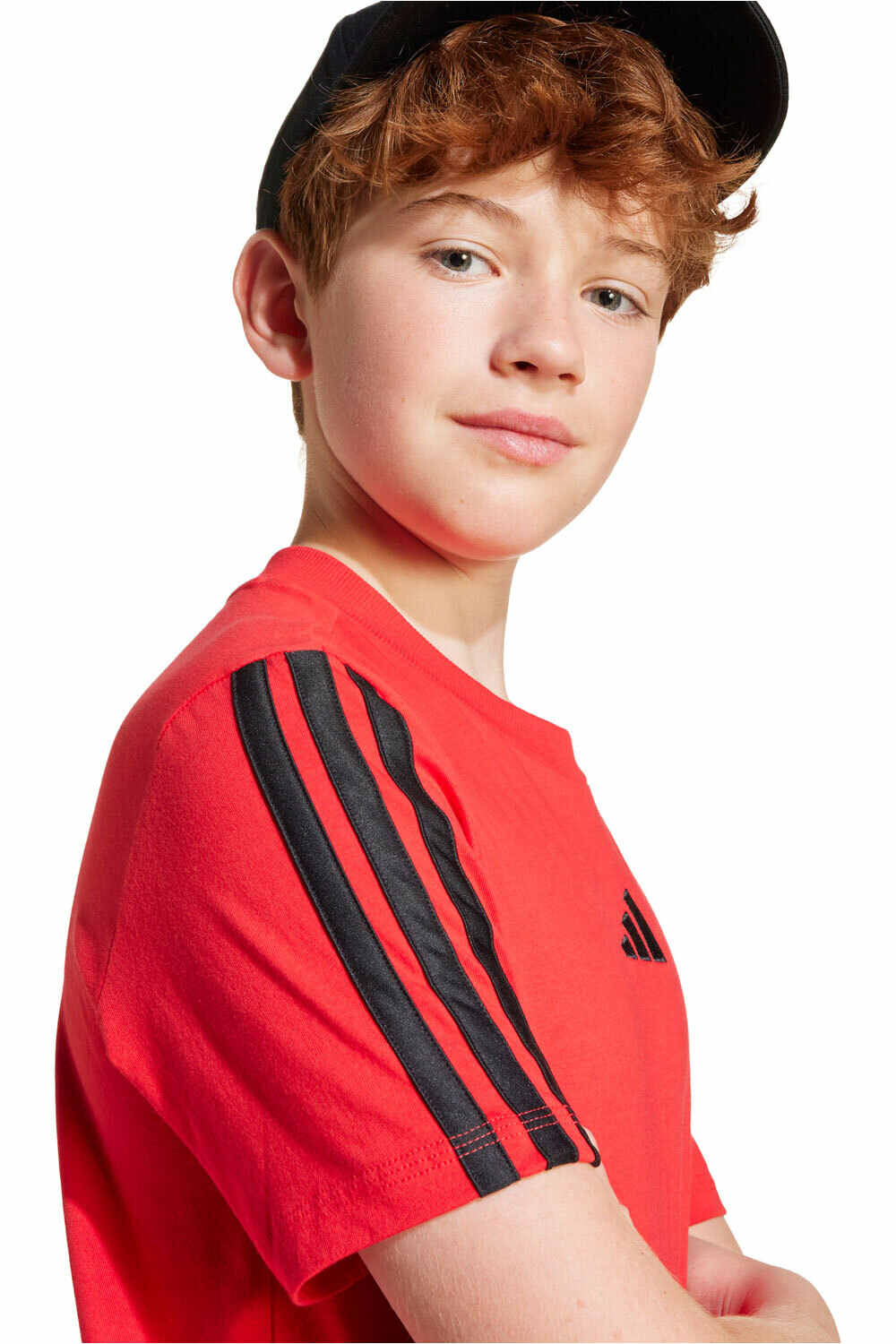 adidas camiseta manga corta niño ESSENTIALS ROSA vista detalle