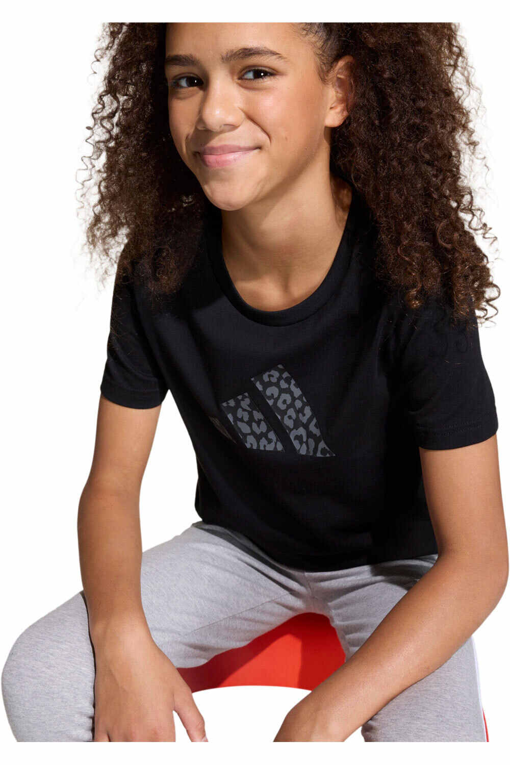 adidas camiseta manga corta niño JUNIOR GIRLS ANIMAL PRINT GRAPHIC NEGRO 03