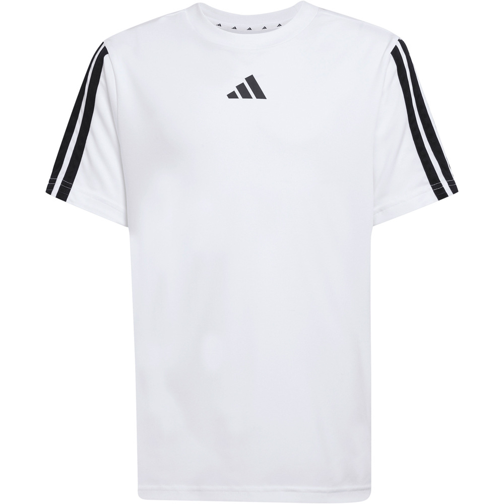 adidas camiseta manga corta niño TRAIN ESSENTIALS 3 STRIPES BLANCO 04