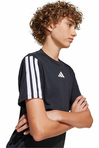 adidas camiseta manga corta niño TRAIN ESSENTIALS 3 STRIPES NEGRO 03