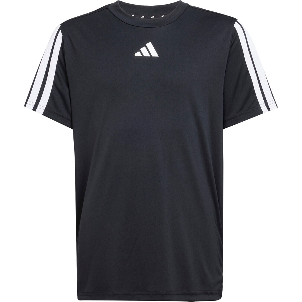 adidas camiseta manga corta niño TRAIN ESSENTIALS 3 STRIPES NEGRO 04