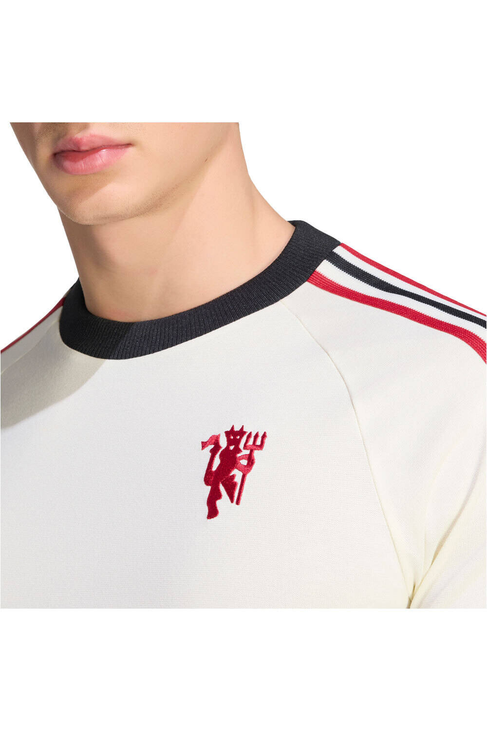 adidas camiseta manga larga hombre ORIGINALS MANCHESTER UNITED BLANCO vista detalle