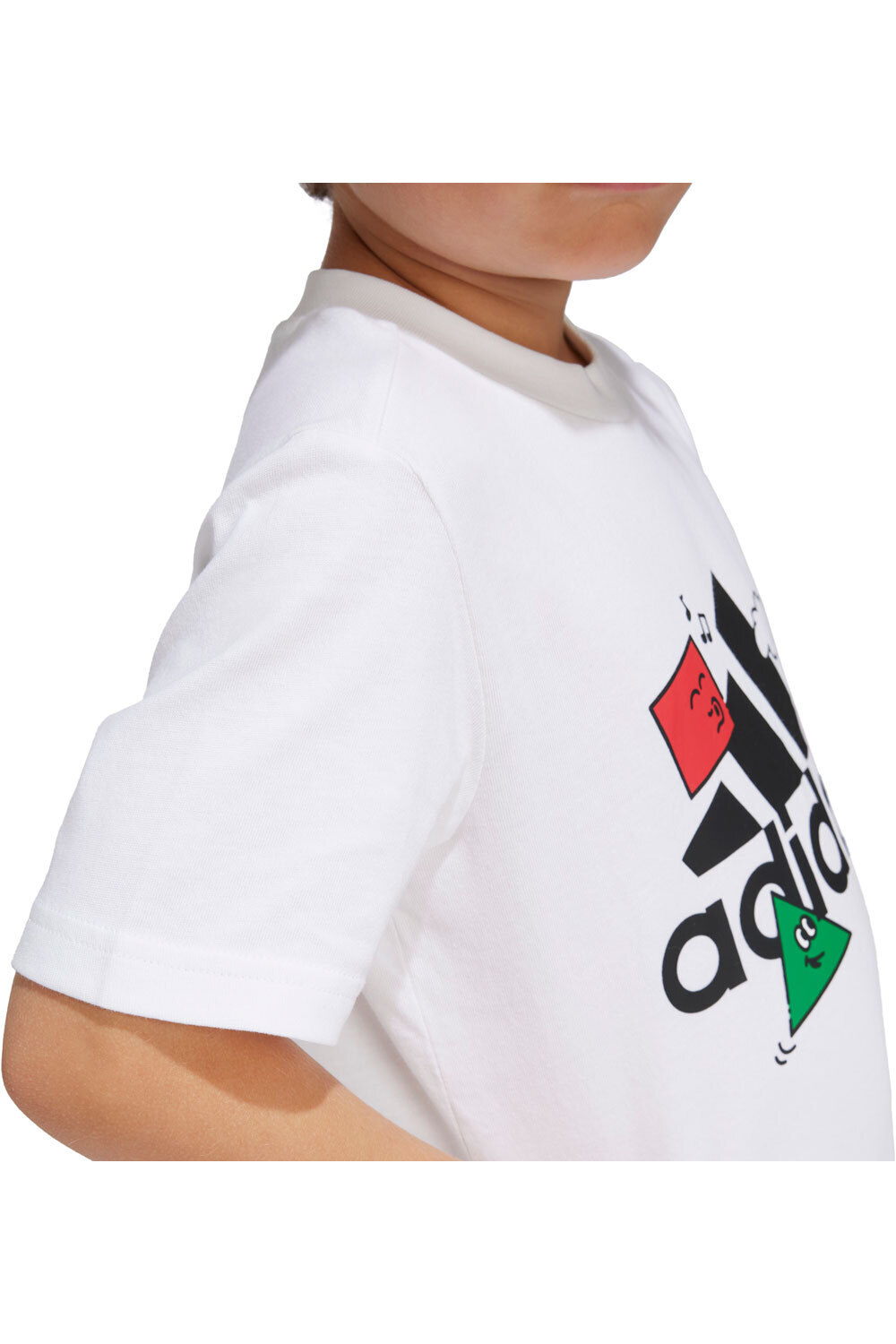 adidas camiseta manga larga niño POSITIVITY TABLE BLANCO vista trasera