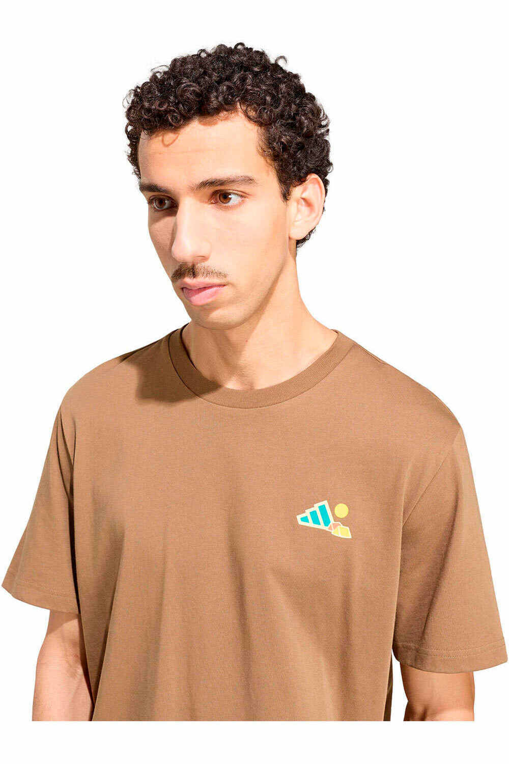 adidas camiseta montaña manga corta hombre TERREX CAMPER MARRON vista detalle