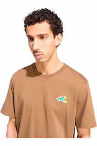 adidas camiseta montaña manga corta hombre TERREX CAMPER MARRON vista detalle