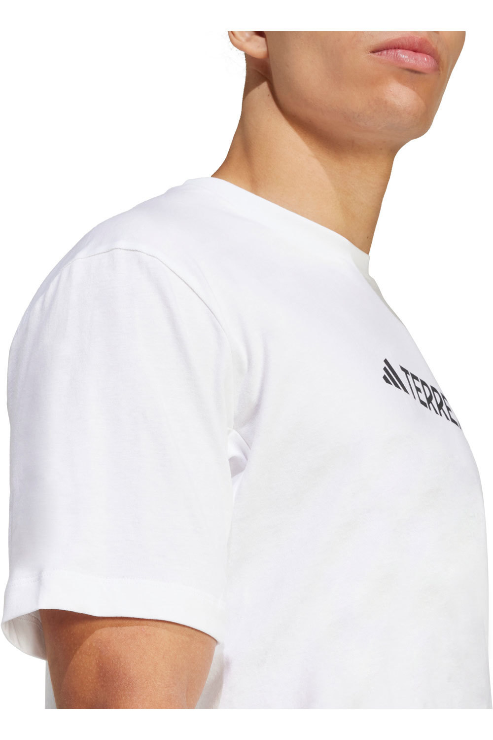 adidas camiseta montaña manga corta hombre TERREX CLASSIC LOGO BLANCO 04