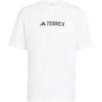 adidas camiseta montaña manga corta hombre TERREX CLASSIC LOGO BLANCO 05