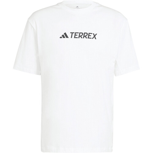 adidas camiseta montaña manga corta hombre TERREX CLASSIC LOGO BLANCO