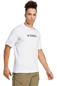 adidas camiseta montaña manga corta hombre TERREX CLASSIC LOGO BLANCO vista detalle