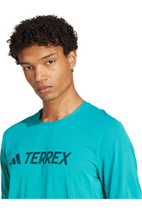 adidas camiseta montaña manga corta hombre TERREX CLIMACOOL LOGO VERDE 03