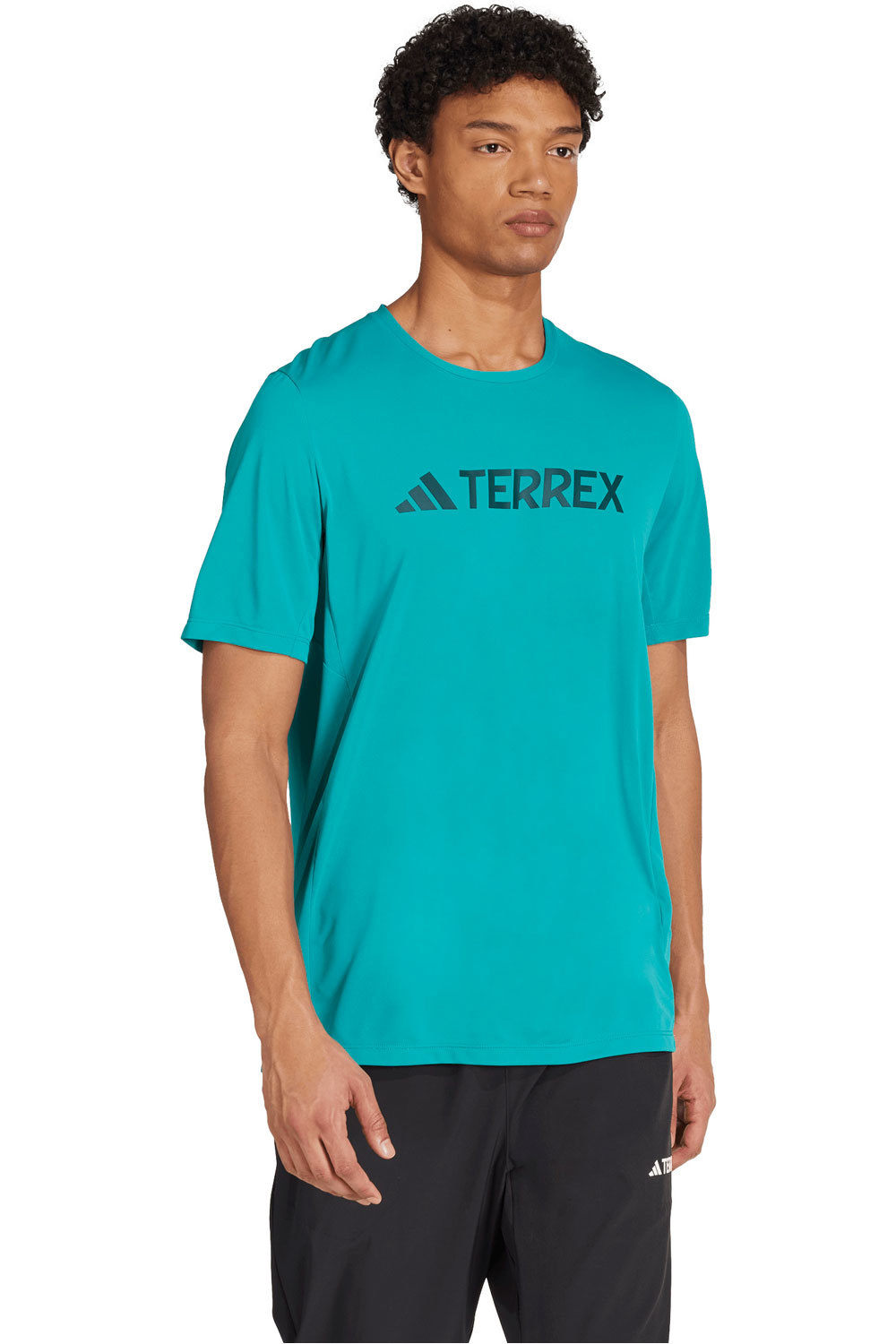adidas camiseta montaña manga corta hombre TERREX CLIMACOOL LOGO VERDE vista detalle