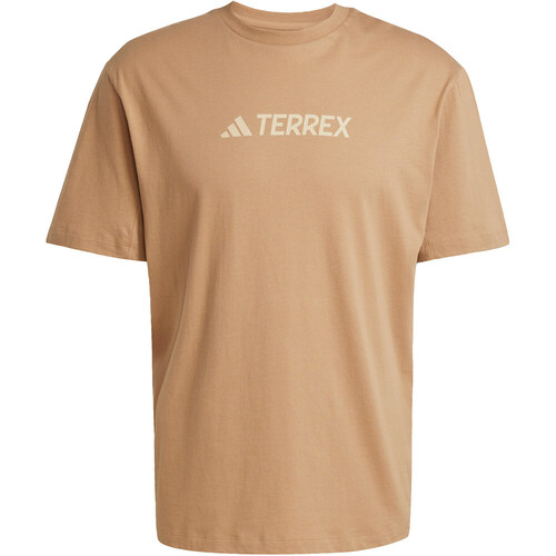 adidas camiseta montaña manga corta hombre TERREX LOGO MARRON